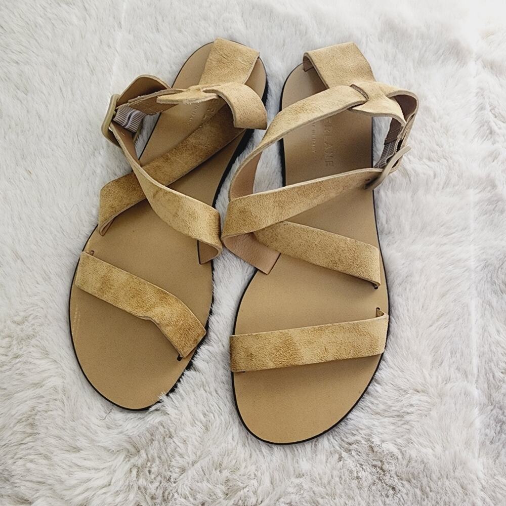NEW Everlane The Modern Wrap Sandal 5.5 Tan Suede Italian Leather Ankle Strap - Picture 5 of 11
